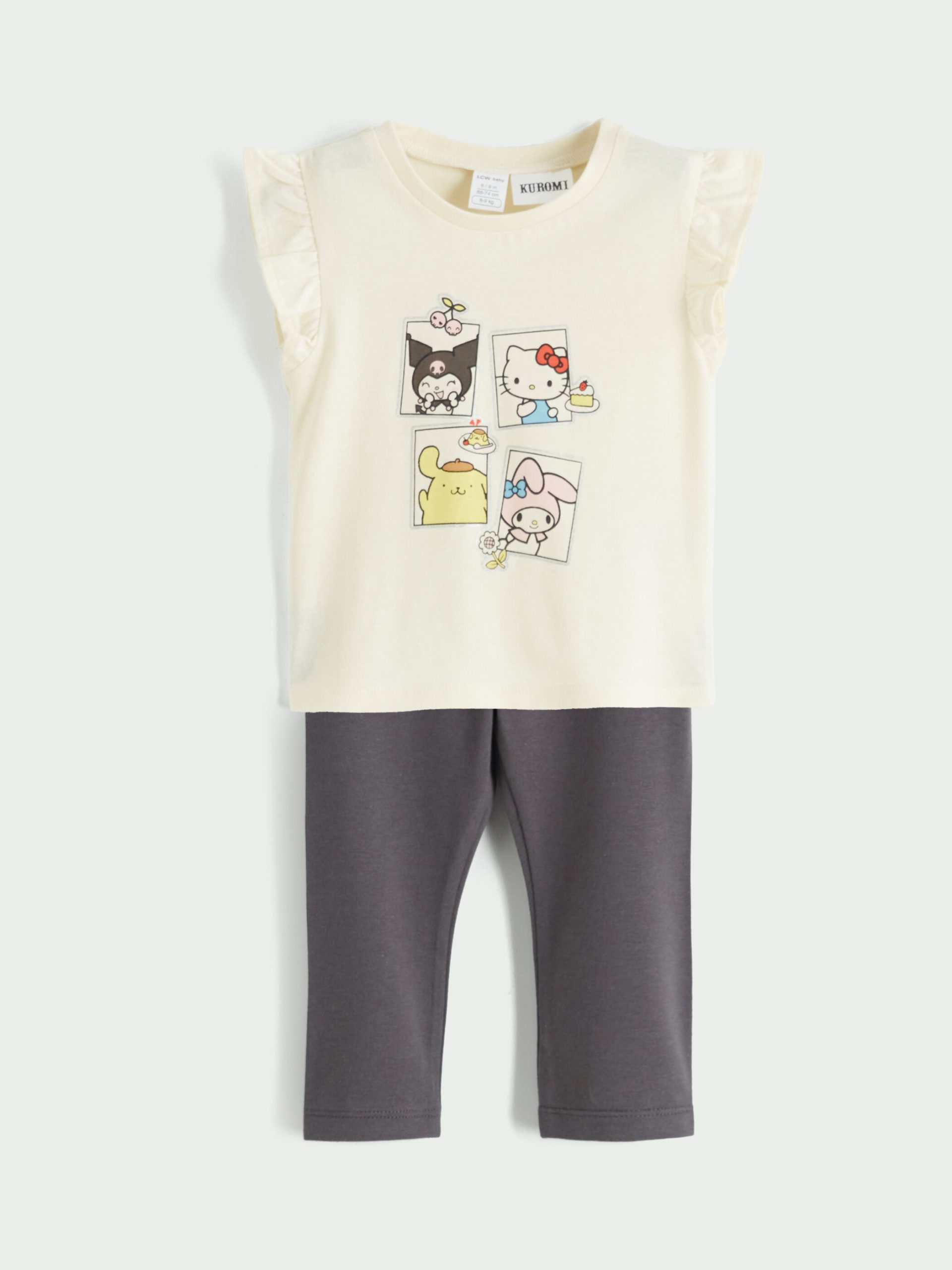 L_20261-S6BL77Z1-FDL_A.jpg Kuromi Print Baby Girl Blouse and Leggings - Image 1