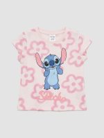 Stitch Print Baby Girl T-Shirt and Shorts - Image 3