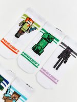 Minecraft Printed Boys' Trainer Socks 5 Pack - Image 2