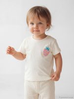 Strawberry Print Baby Girl Jersey T-Shirt