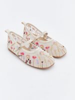 Embroidered Detail Baby Girls' Ballet Flats