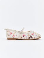 Embroidered Detail Baby Girls' Ballet Flats - Image 2