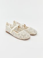 Floral Embroidered Ballet Flats for Girls