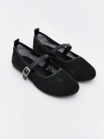 Leather-look ballet flats for girls.