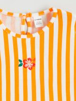 Crew Neck Embroidered Girls' T-Shirt and Leggings - Image 3