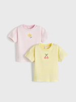 Embroidered Girls' T-Shirt Set of 2