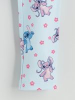 Stitch and Angel Printed Girl Leggings - Image 2