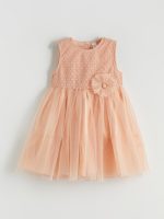 Bow Applique Girls' Tutu Dress