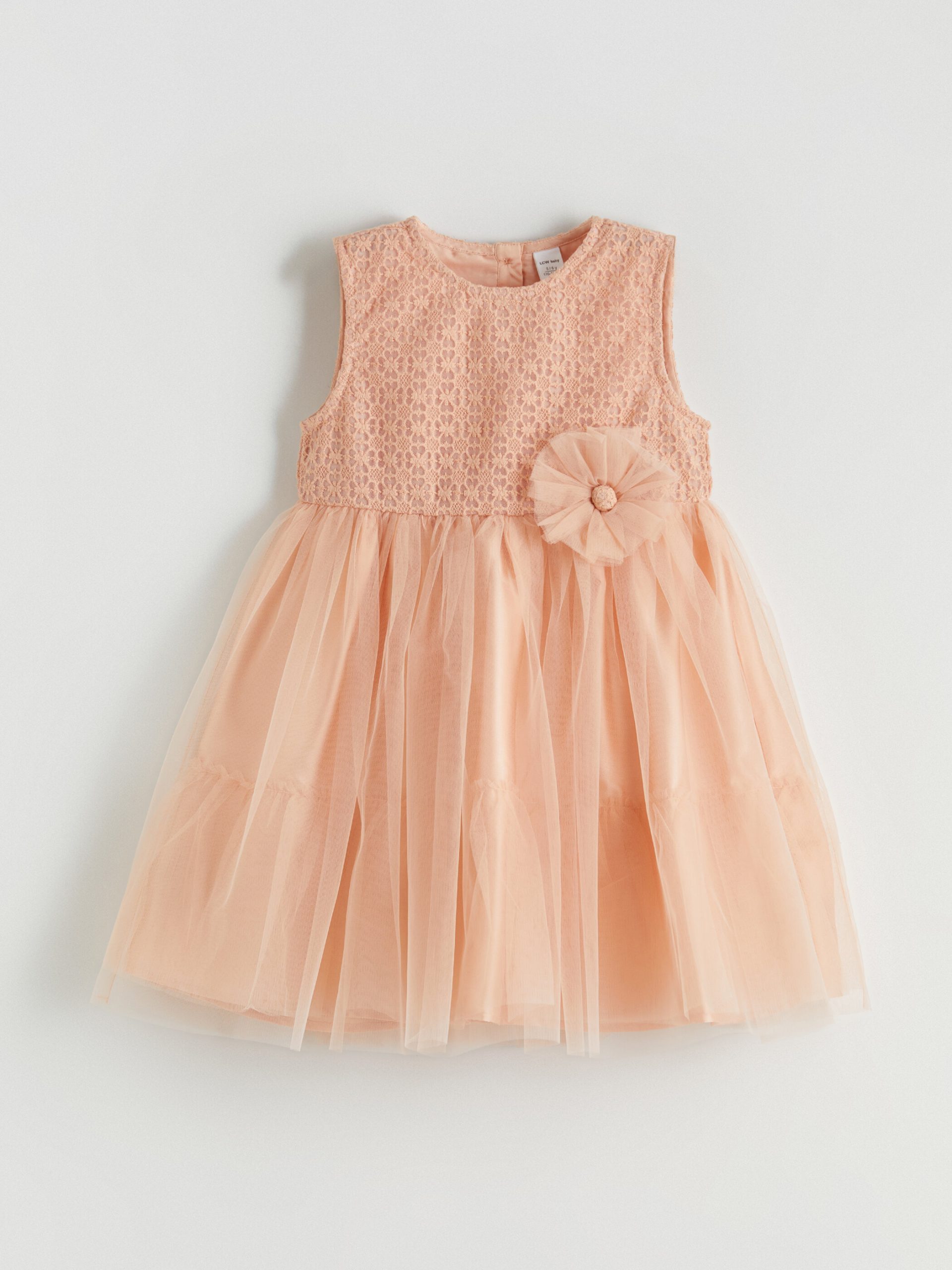 L_20261-S6DR09Z1-J14_A.jpg Bow Applique Girls' Tutu Dress - Image 1