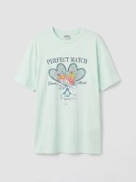 Crew Neck Girls' Printed T-Shirt