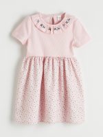 Girls' Frilled Dress with Floral Embroidery - Image 2