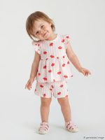 Floral-Print Baby Girl Ruffle Blouse and Shorts