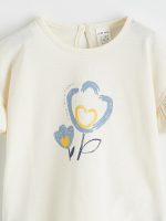 Floral-Print Ruffle Baby Girl Blouse and Leggings - Image 3