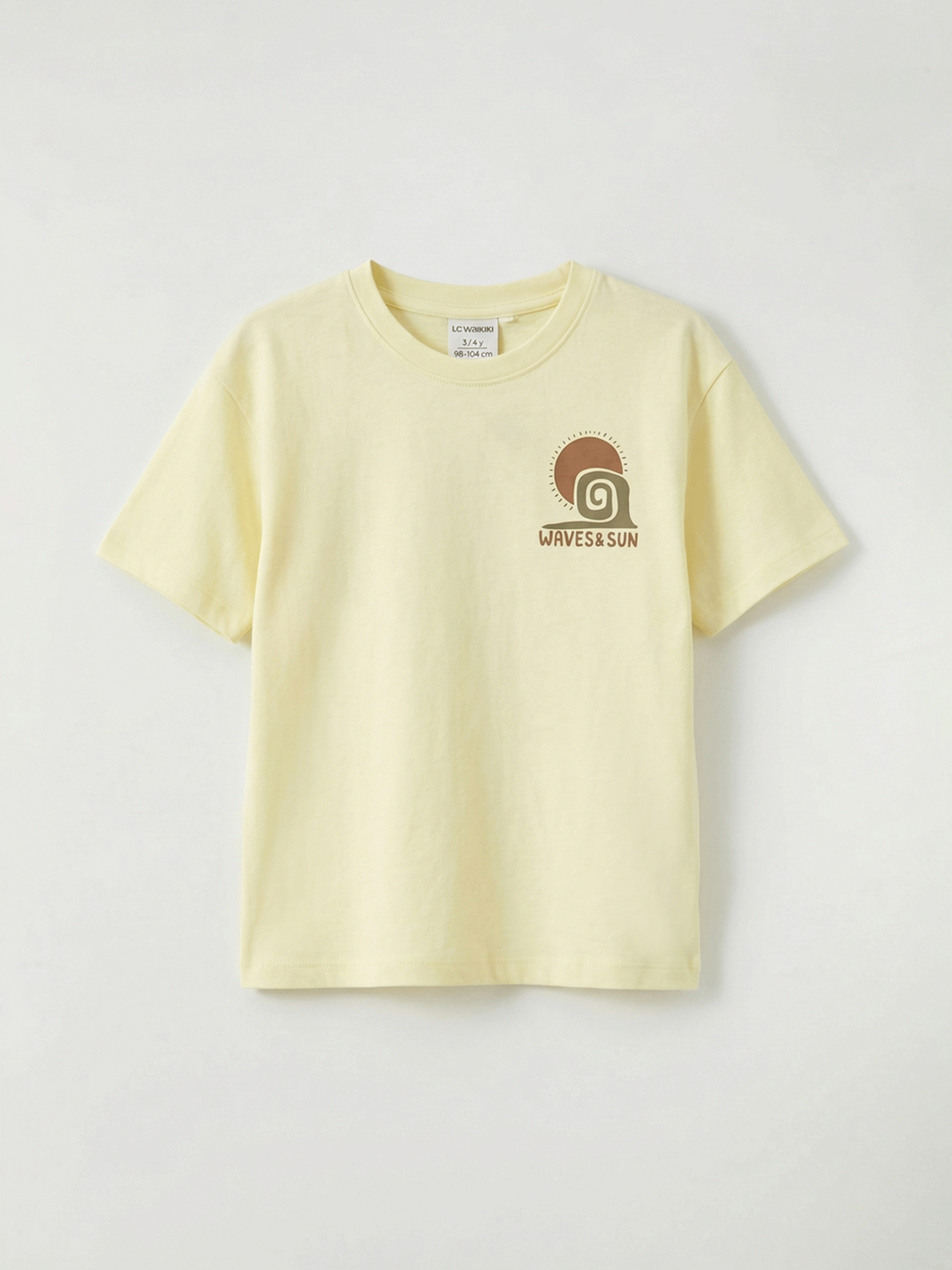 Crew Neck Printed Boys' T-Shirt