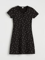 V Neck Floral Girls' Dress