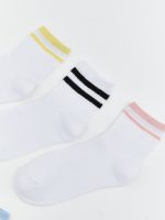 Striped Girls' Ankle Socks 5 Pack - Image 2