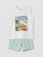 Printed Baby Boys' Tank Top and Shorts Set - Image 2