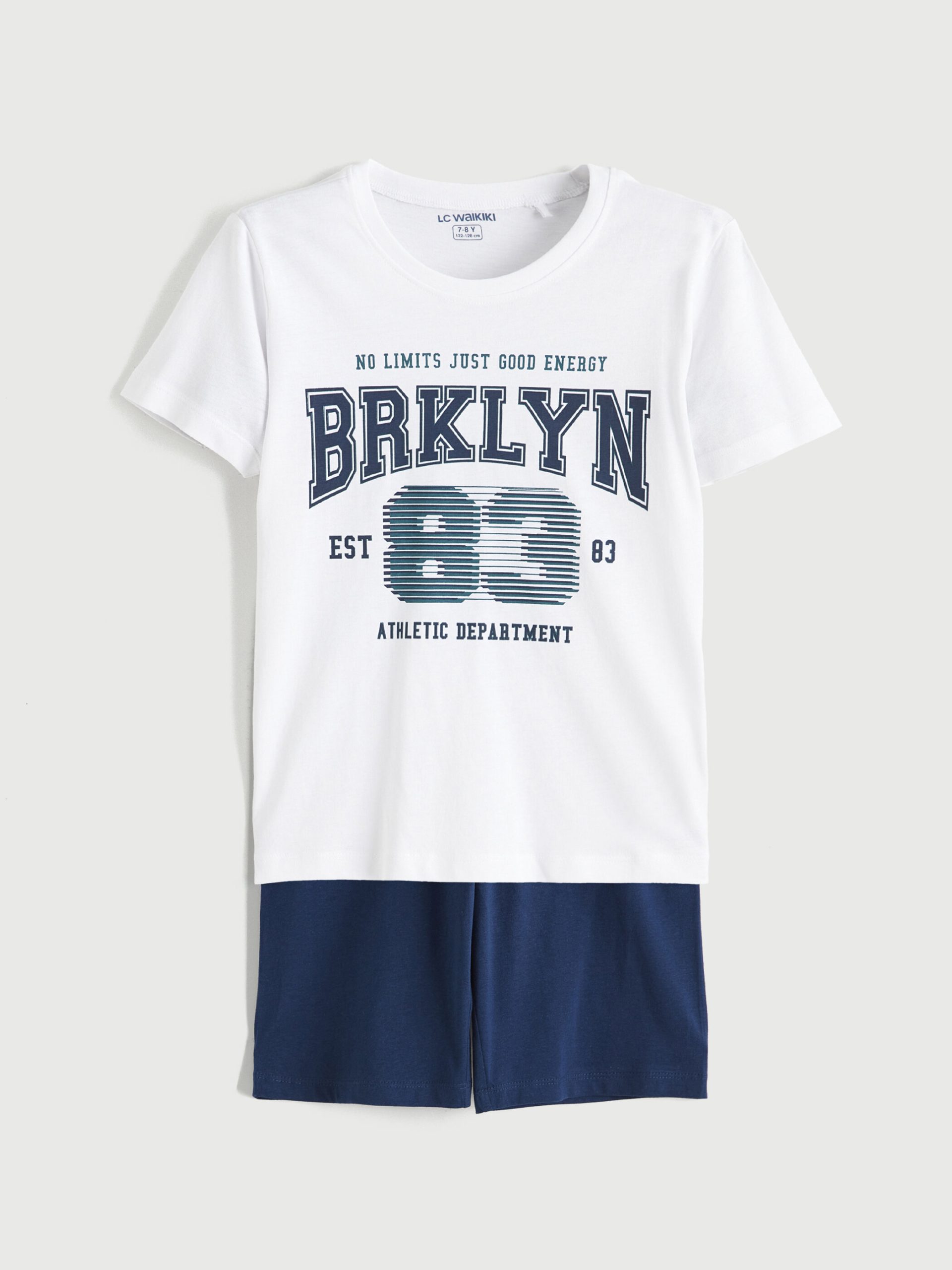 Crew Neck Boys' Shortie Pyjama Set