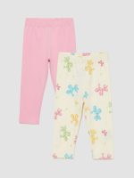 Girls' Elastic Waist Leggings 2 Pack