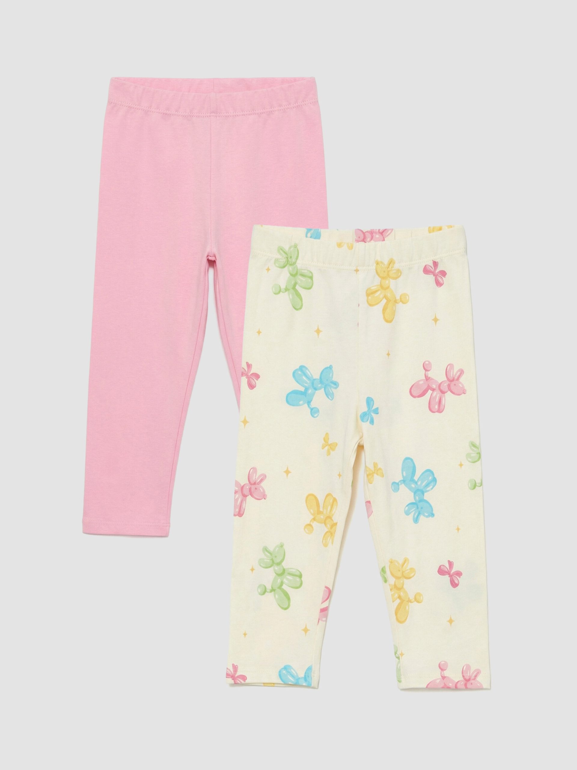 Girls' Elastic Waist Leggings 2 Pack