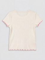 Printed Girls' Ribbed T-Shirt 2 Pack - Image 3