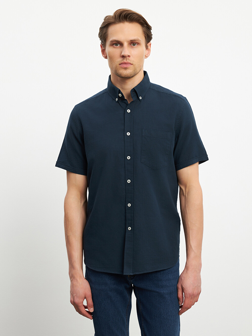 Regular Fit Poplin Men's Shirt