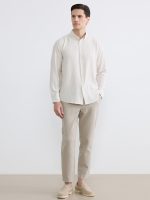 Slim Fit Striped Dobby Men's Shirt - Image 2