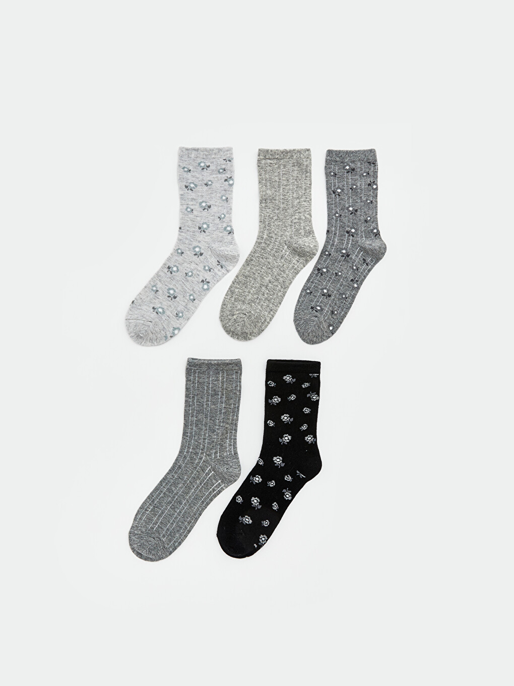 Floral Women's Ankle Socks 5-Pack