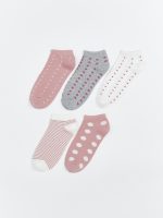 Women's Patterned Ankle Socks - Set of 5