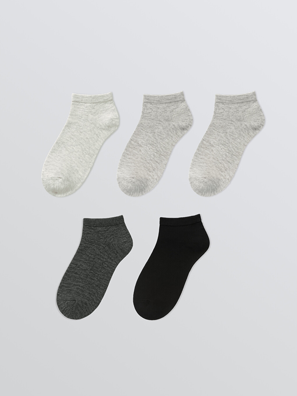 Women's Plain Trainer Socks 5-Pack