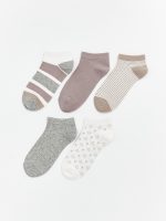 Women's Patterned Ankle Socks - Set of 5