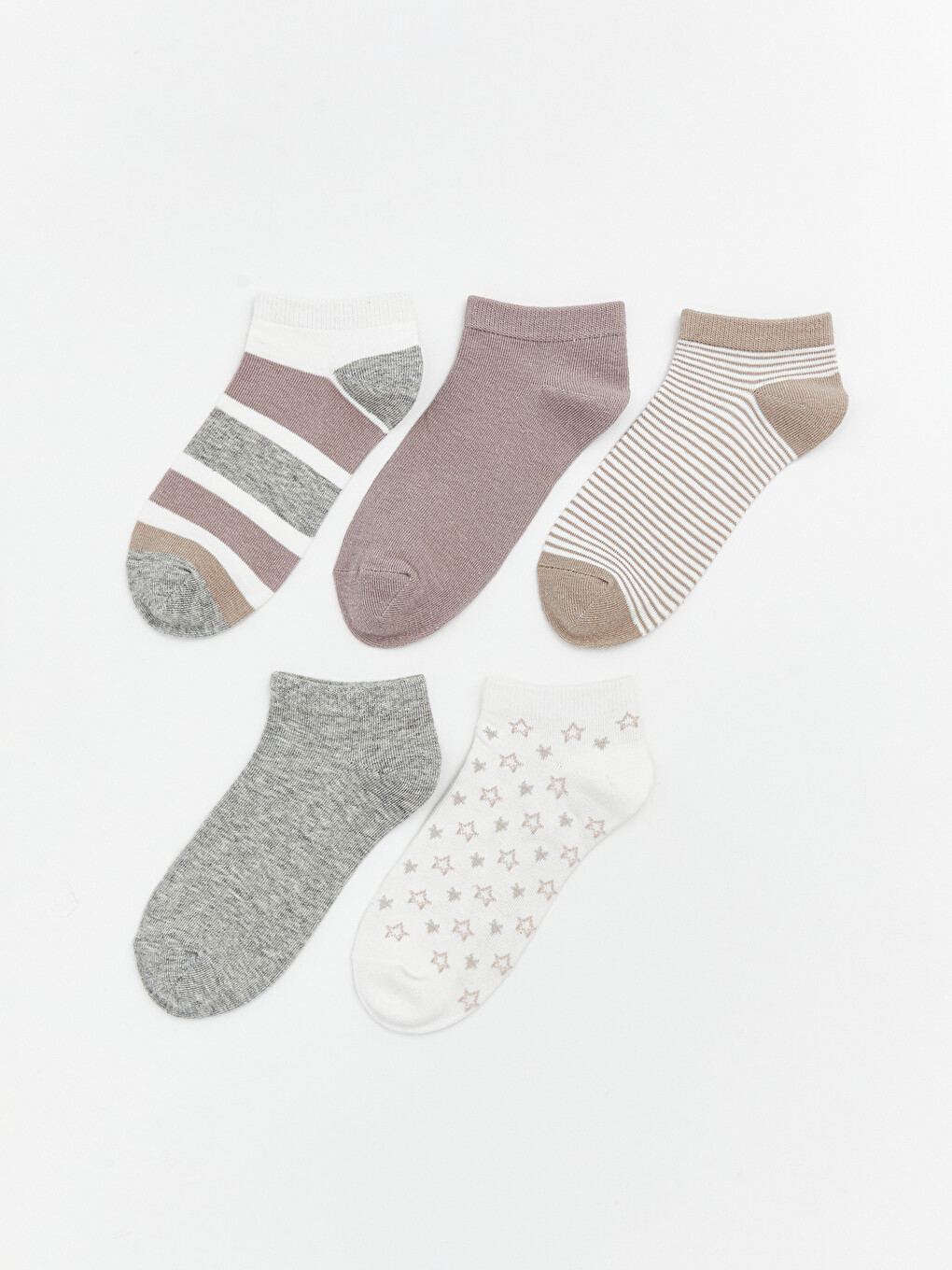 Women's Patterned Ankle Socks - Set of 5