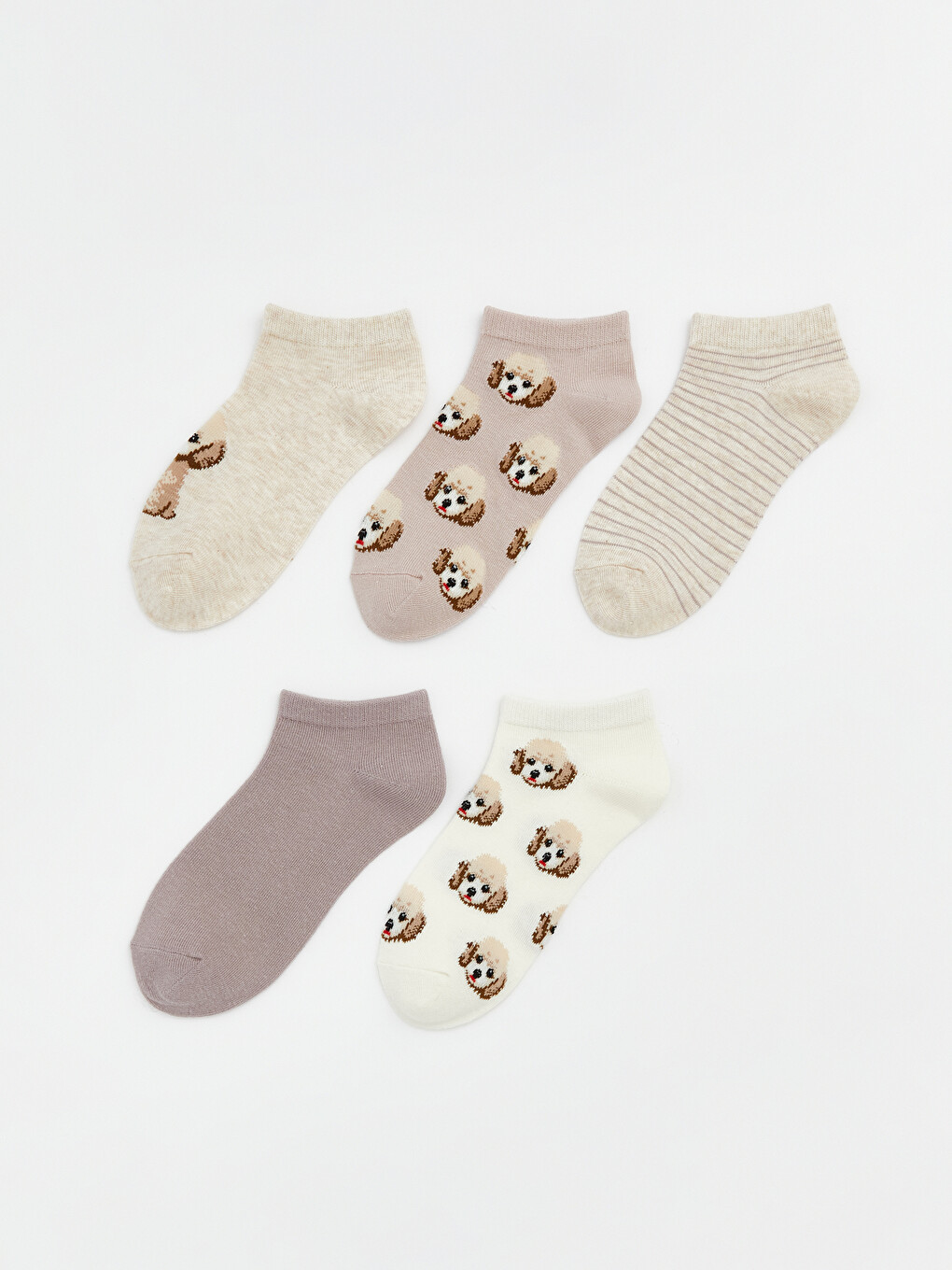 Patterned Women's Trainer Socks 5-Pack
