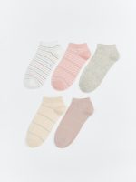 Striped Women's Trainer Socks 5 Pack