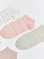 Striped Women's Trainer Socks 5 Pack - Image 2