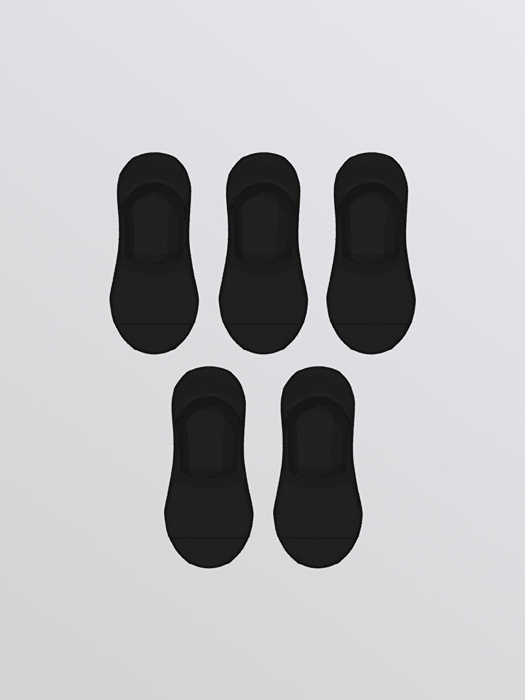 l_20261-s60701z8-j0f_a.jpg Women's Plain Invisible Socks 5 Pack - Image 1