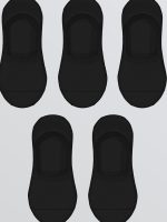 Women's Plain Invisible Socks 5 Pack - Image 2
