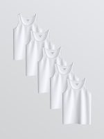 Crew Neck Boys' Vest 5 Pack