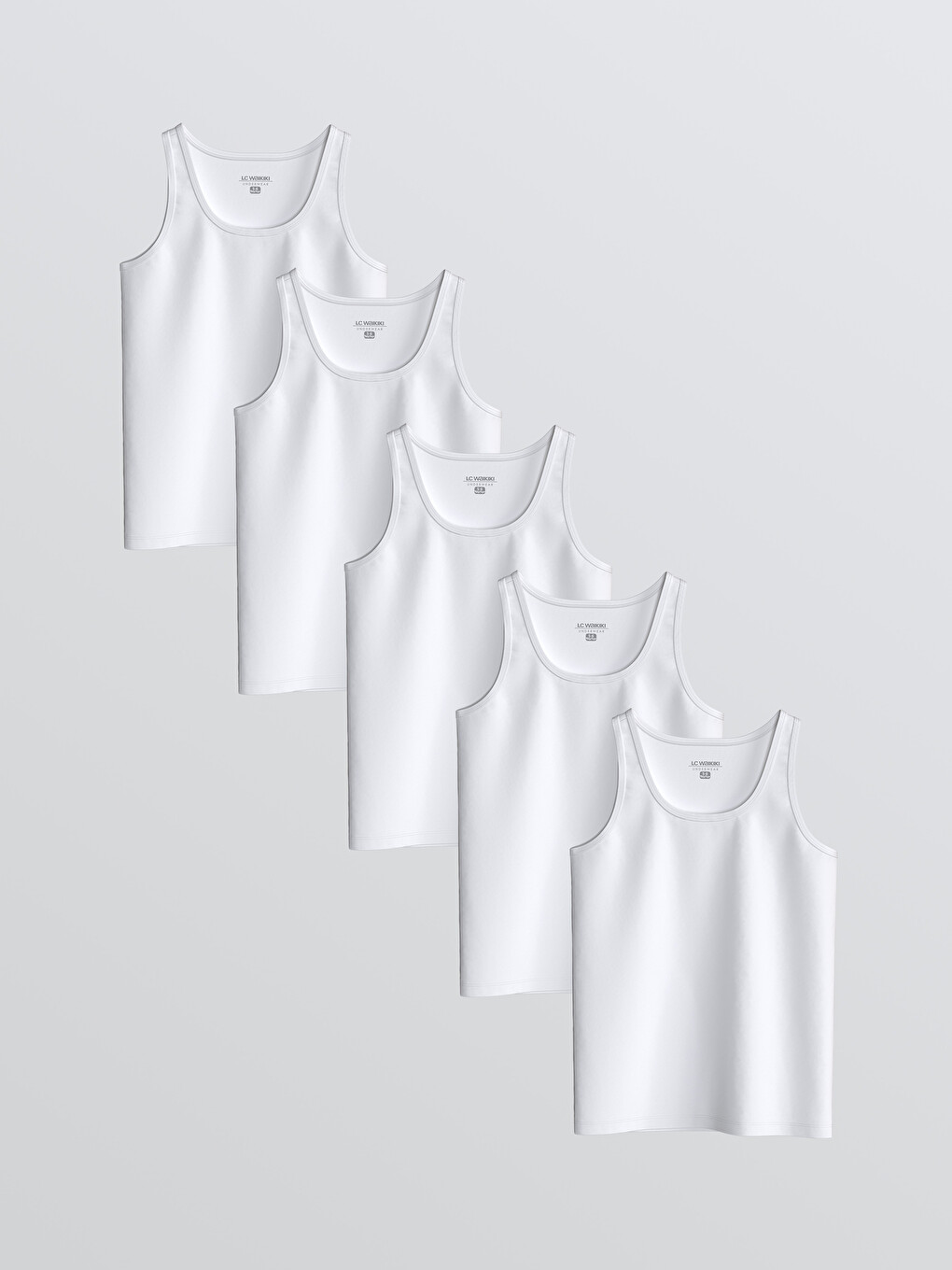 Crew Neck Boys' Vest 5 Pack