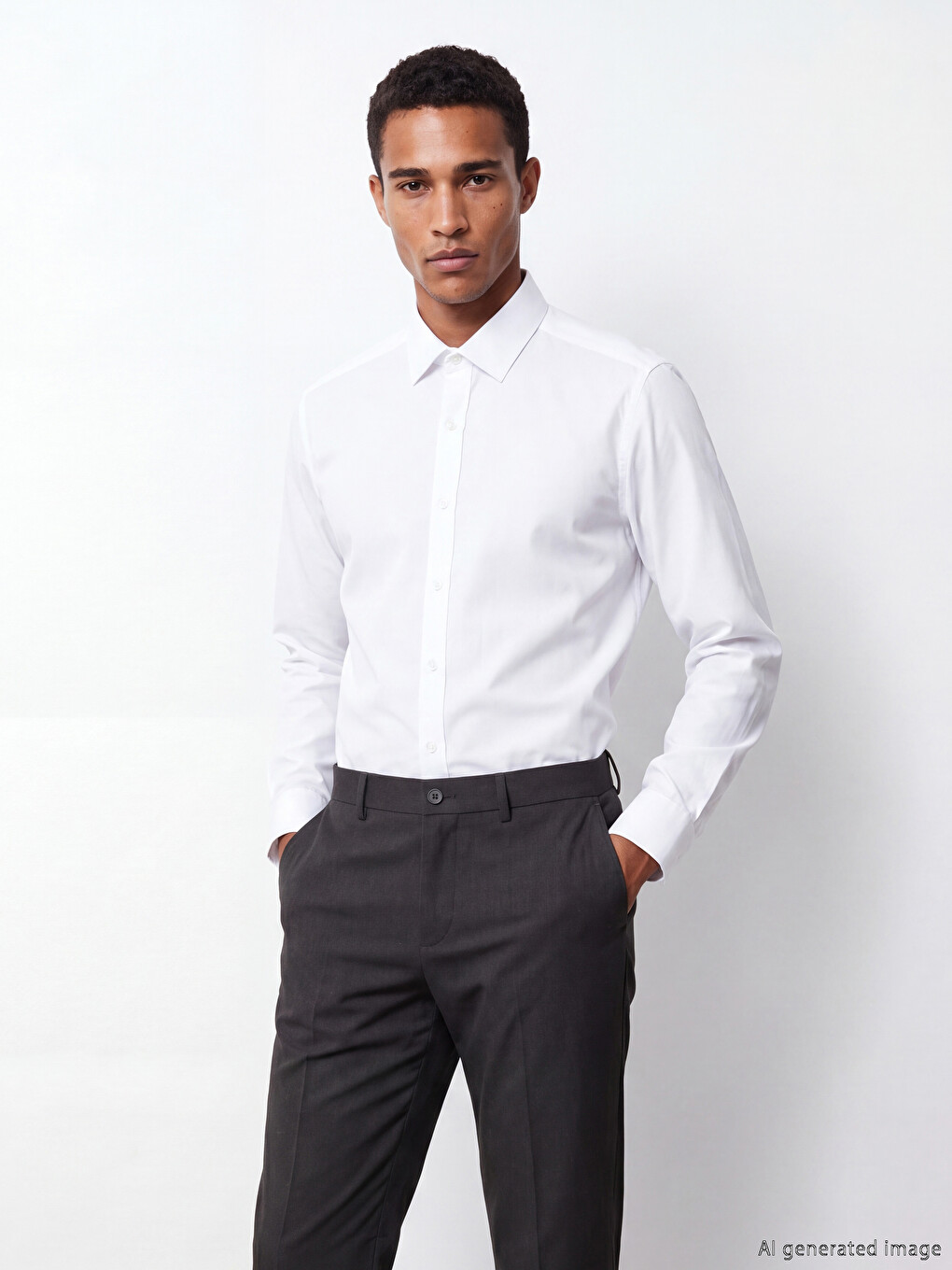 l_20261-s61025z8-q6k-99-76-96-188_a.jpg Slim Fit Men's Basic Shirt - Image 1
