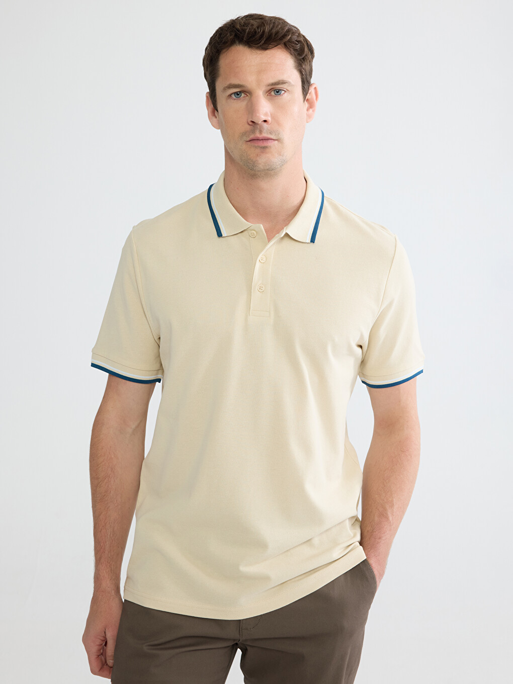 Polo Collar Pique Men's T-Shirt