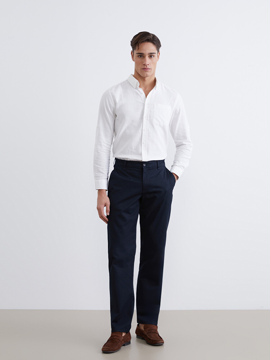 Standard Fit Gabardine Men's Chino Trousers