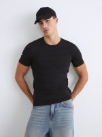 Slim Fit Basic Elastic T-Shirt