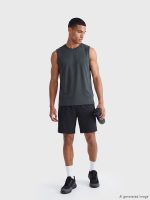 Crew Neck Men's Athletic Tank Top - Image 2