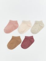 Non-Slip Sole Baby Girls' Bootie Socks 5-Pack - Image 2