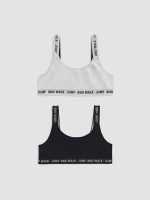 Girls' Graphic Print Crop Top, Set of Two