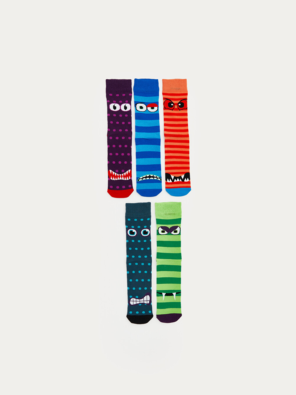 l_20261-s62559z8-k00_a.jpg Men's Printed Crew Socks, Set of Five - Image 1