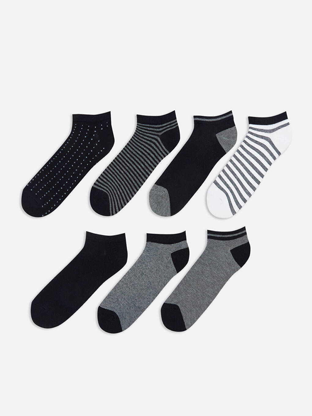 Patterned Men's Trainer Socks 7 Pack