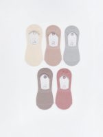 Anti-Slip Heel Women's Invisible Socks 5-Pack