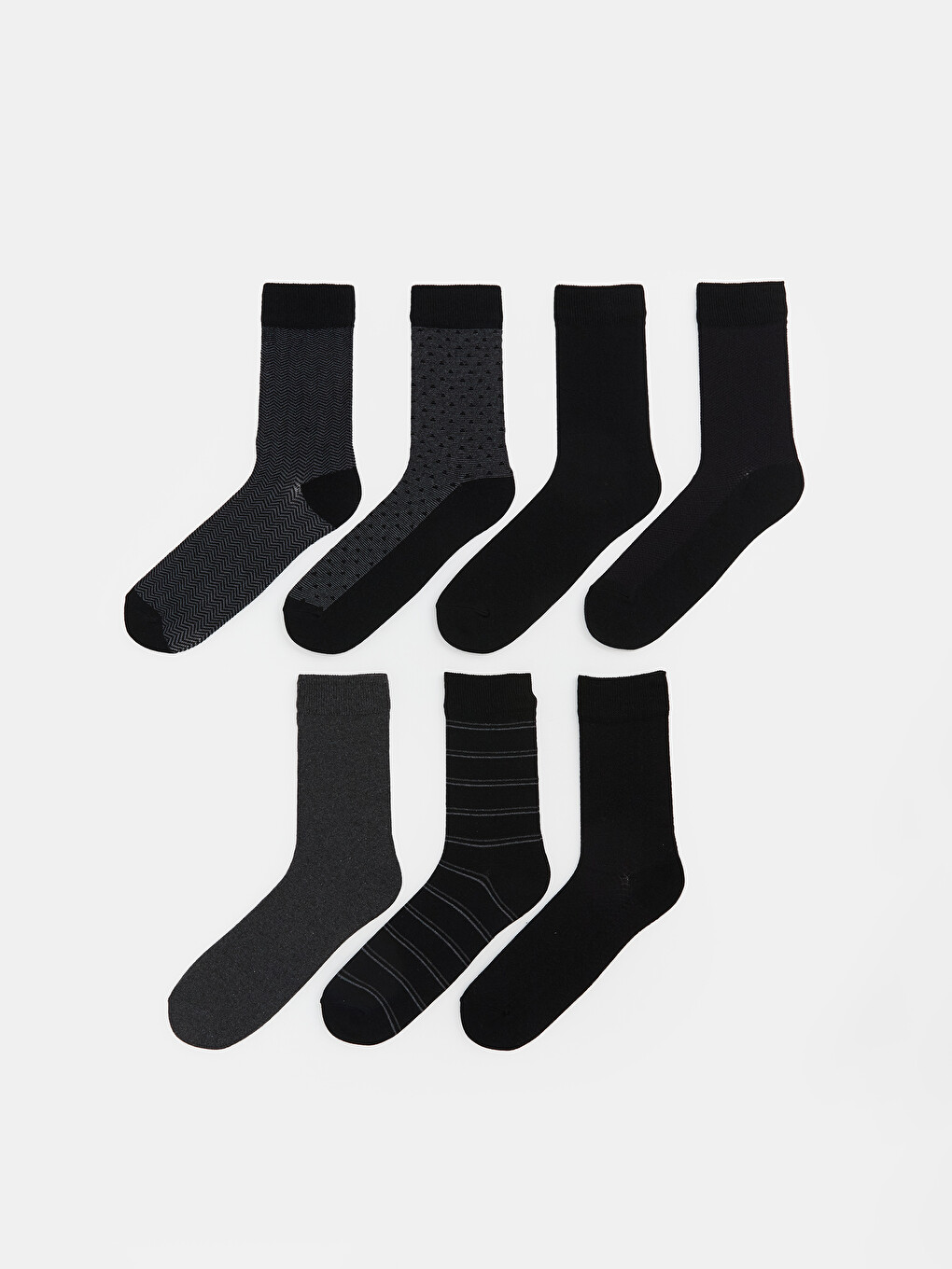 Patterned Men's Ankle Socks 7 Pack